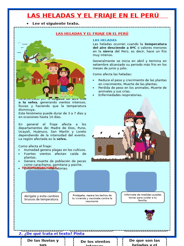 Heladas y friaje en el Perú | PDF | Perú | Herida