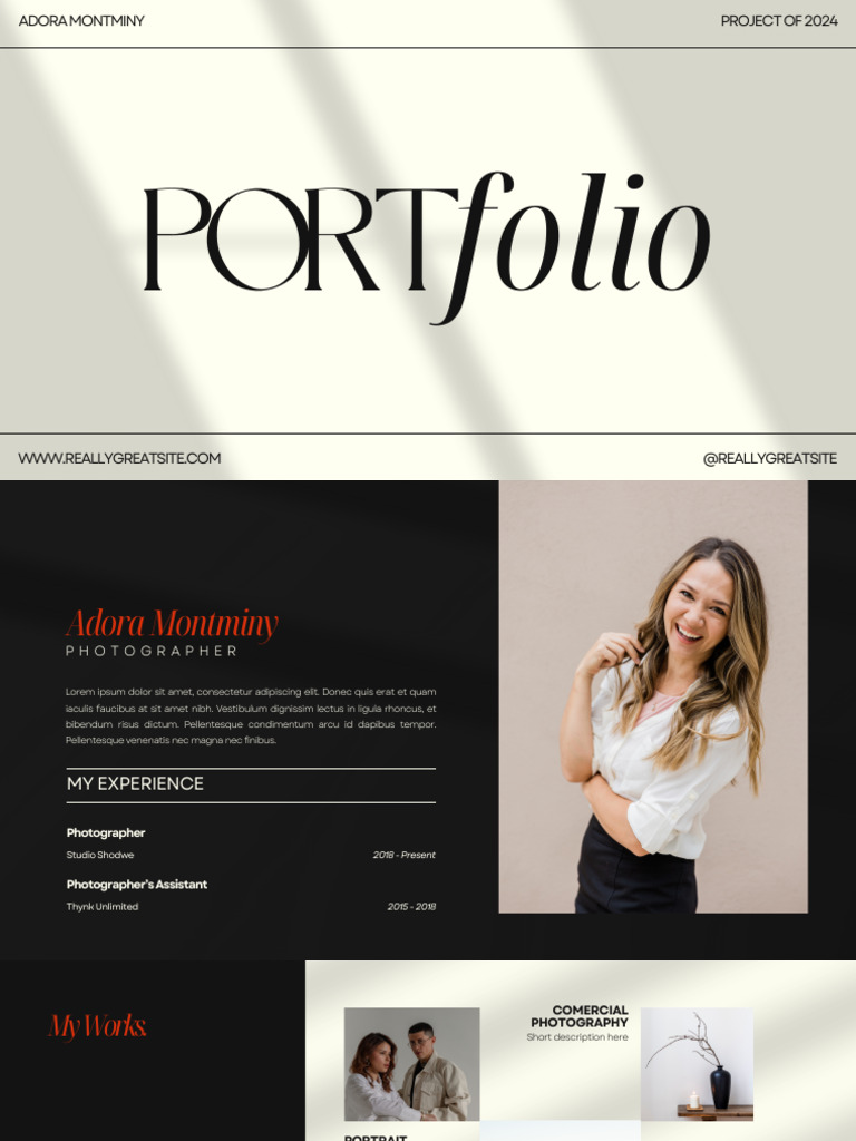 Black and White Minimalist Aesthetic Photography Collage Portfolio ...