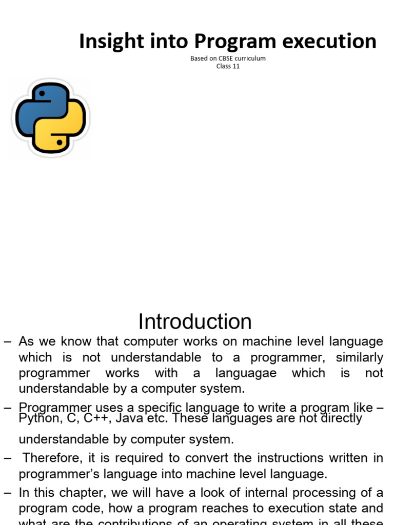 Program Execution Insights for Class 11 | PDF | Source Code | Compiler