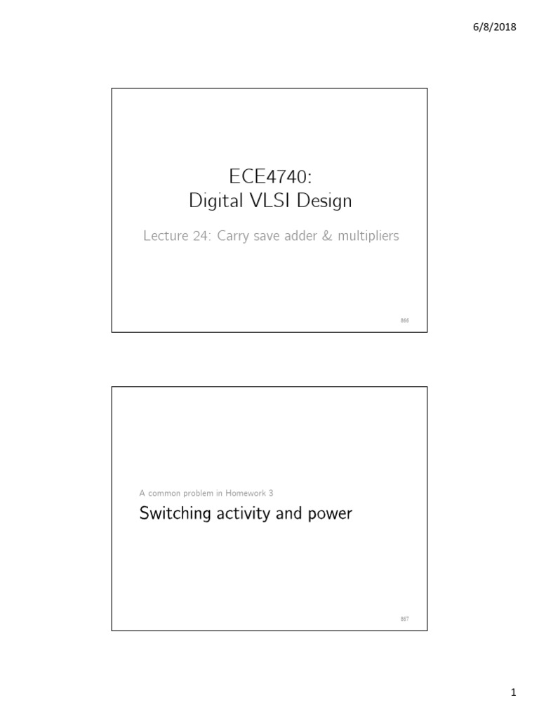 Power and Efficiency in VLSI Design | PDF | Digital Electronics ...