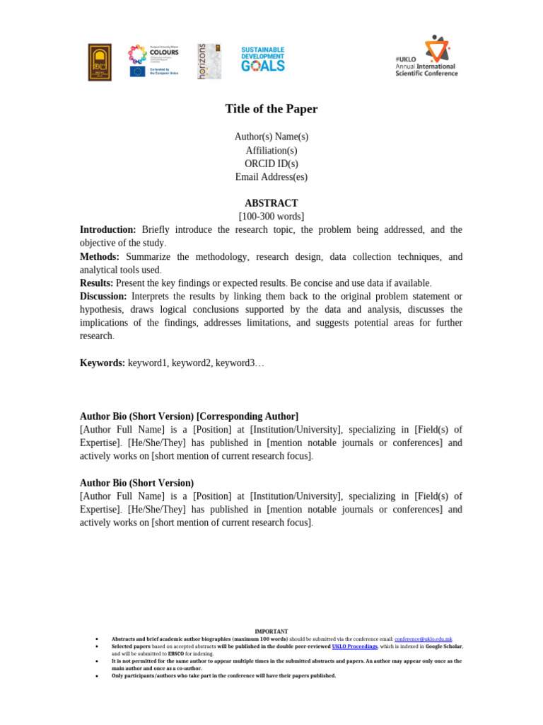 IMRAD Abstract Submission Guidelines | PDF