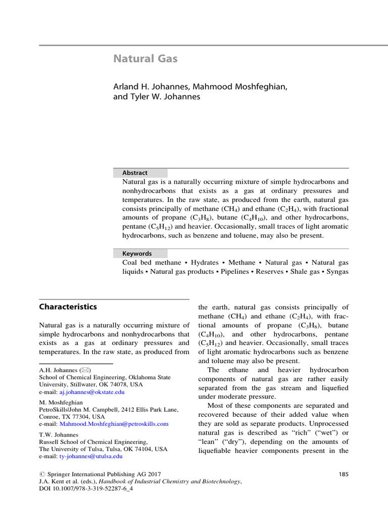 Overview of Natural Gas Composition | PDF | Natural Gas | Gas To Liquids