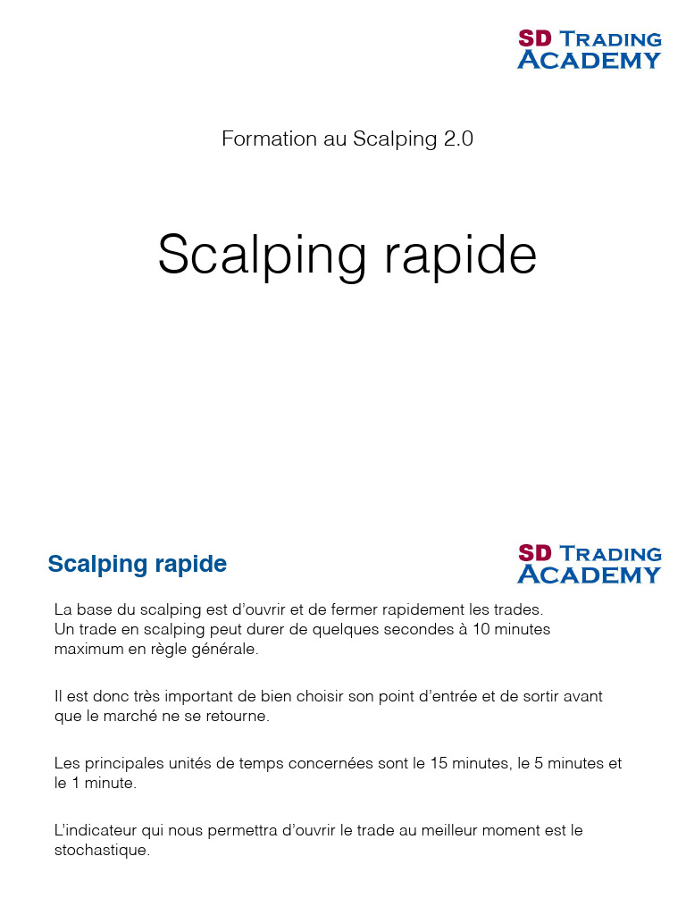 15 Scalping Rapide | PDF | Opérateur de marché | Marchés financiers
