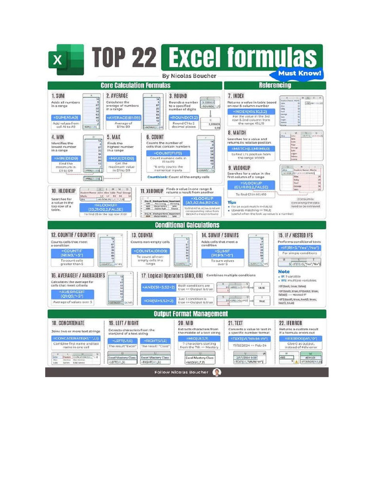 Excel Formuli - Slika | PDF