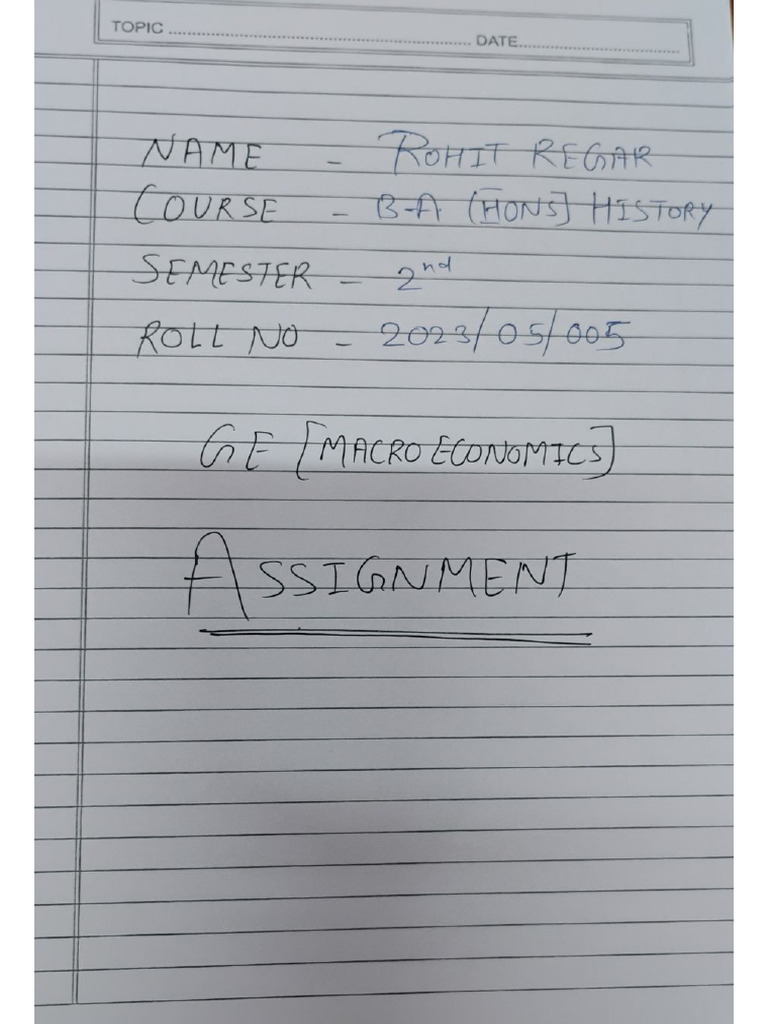 GE - Economics Assignment | PDF