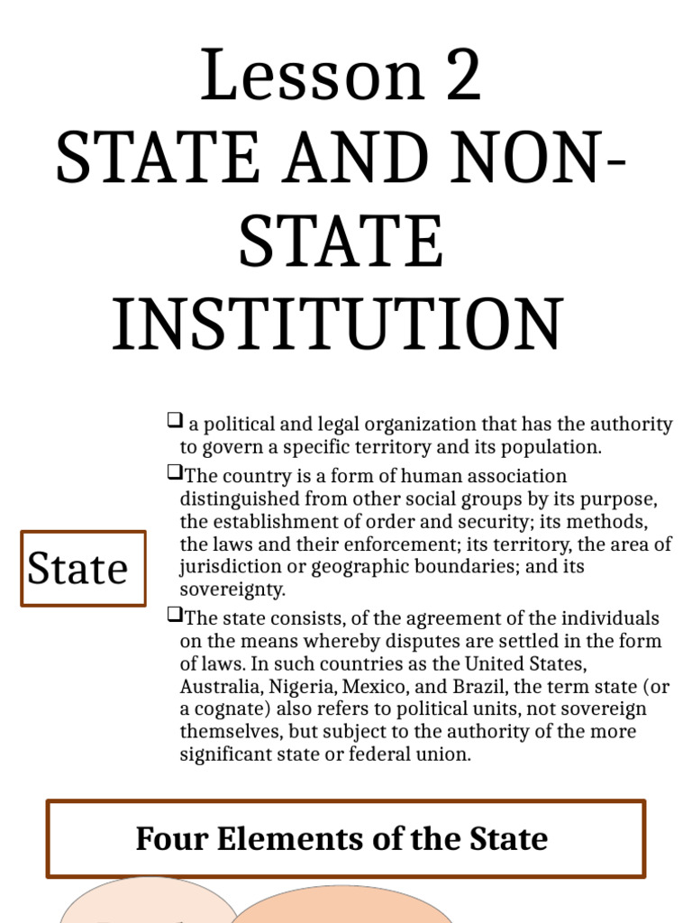 Q2 UCSP Topic 2 State and Non State Institutions | PDF | State (Polity ...