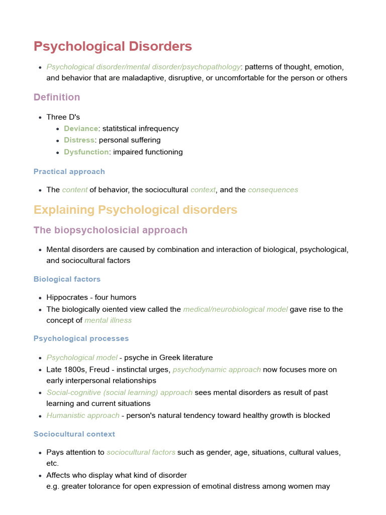 Psychological Disorders (Essential Psychology) | PDF | Mental Disorder | Schizophrenia