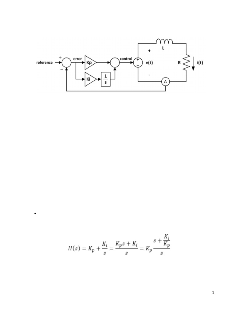 PI Controller Design for Inductive Loads | PDF | Amplifier ...