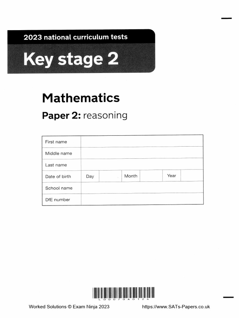 2023 KS2 SATs Worked Solutions | PDF