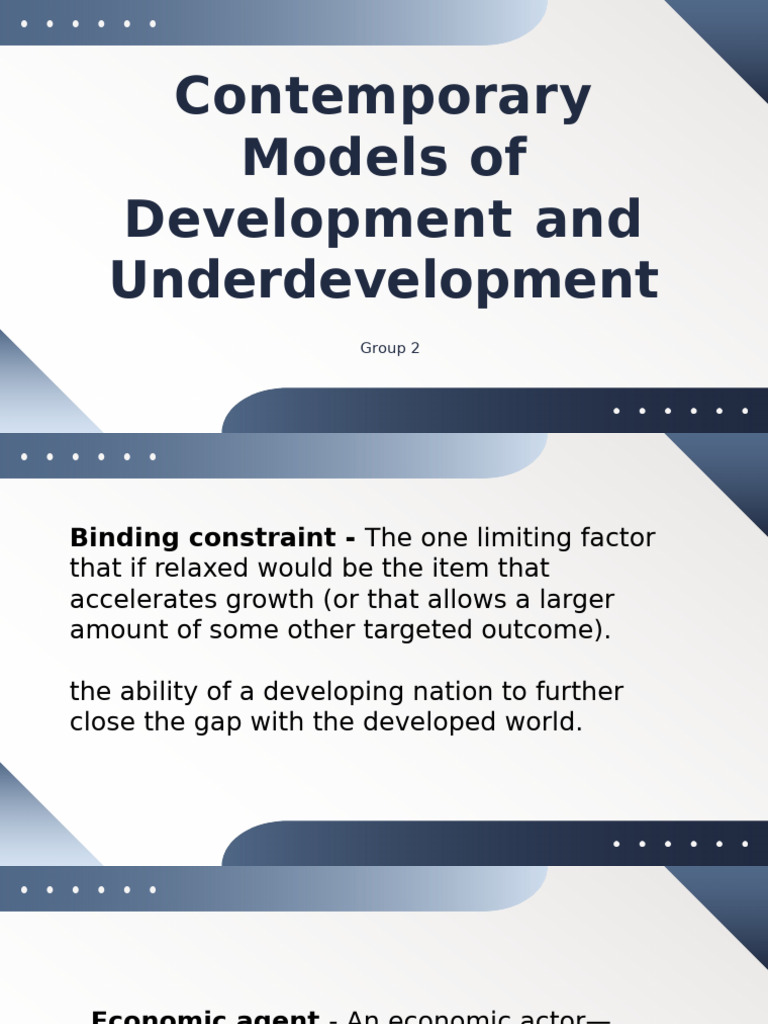Contemporary Models of Development and Underdevelopment | PDF ...