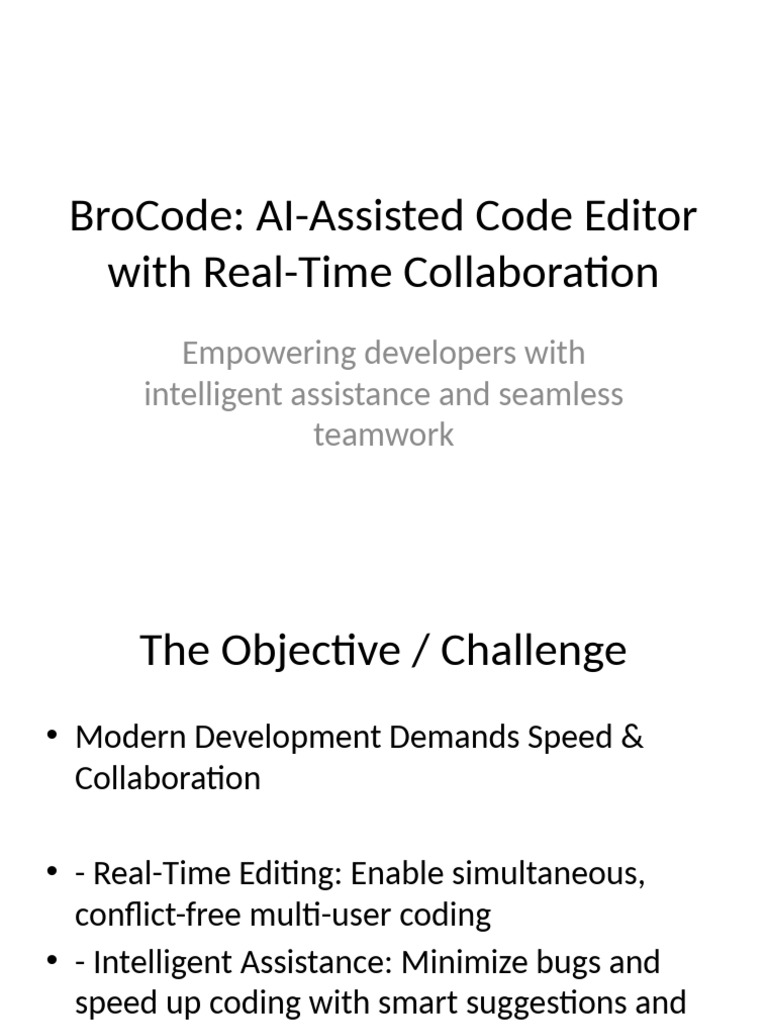 BroCode: AI-Powered Code Collaboration | PDF