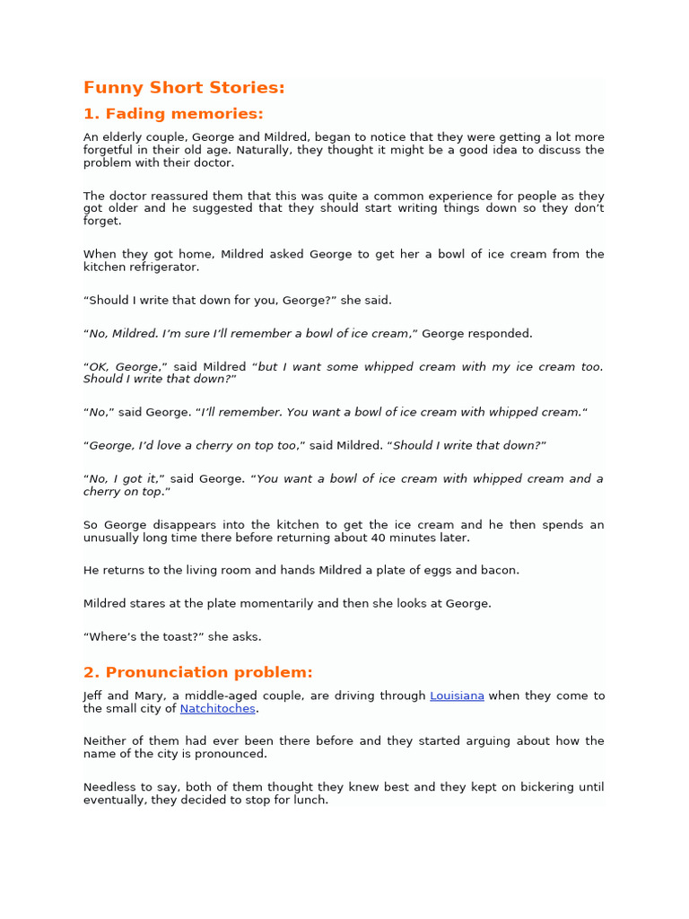 Funny Short Stories | PDF, image size:768x1024