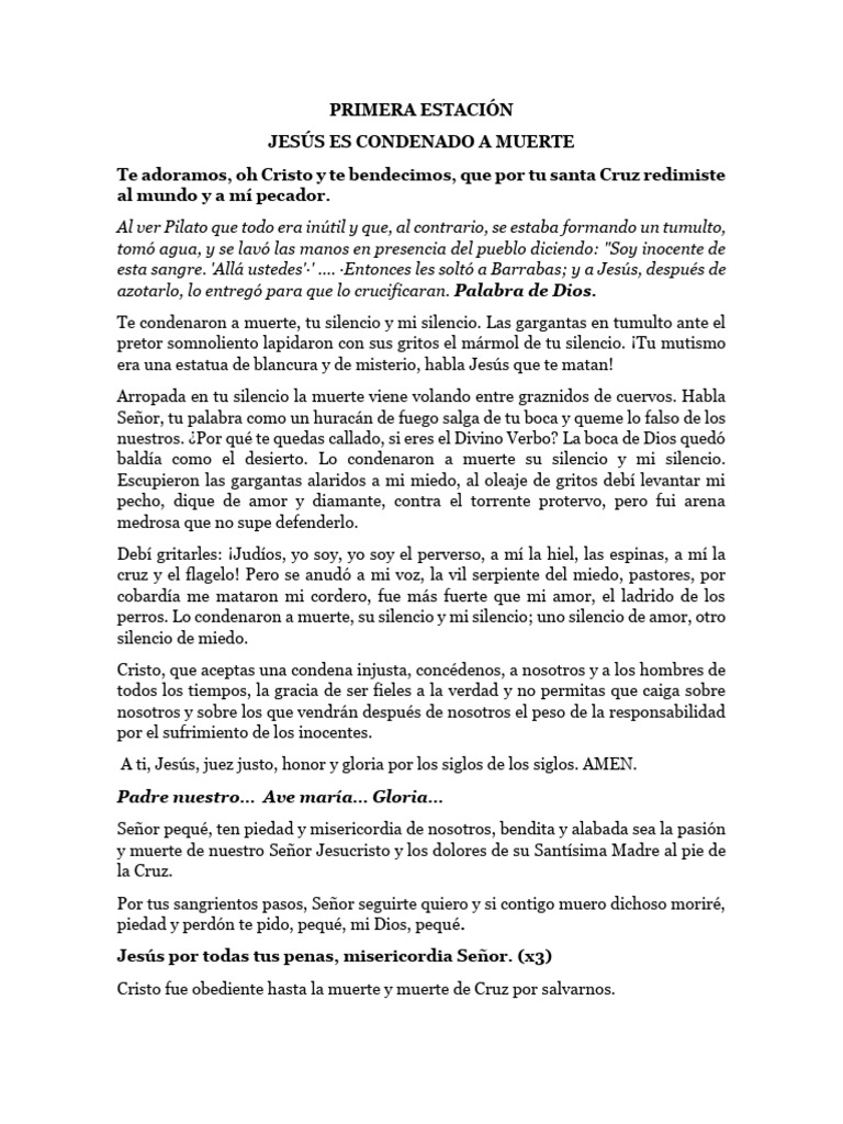 Reflexiones sobre la Pasión de Cristo | PDF | Cristo (título) | orador ...