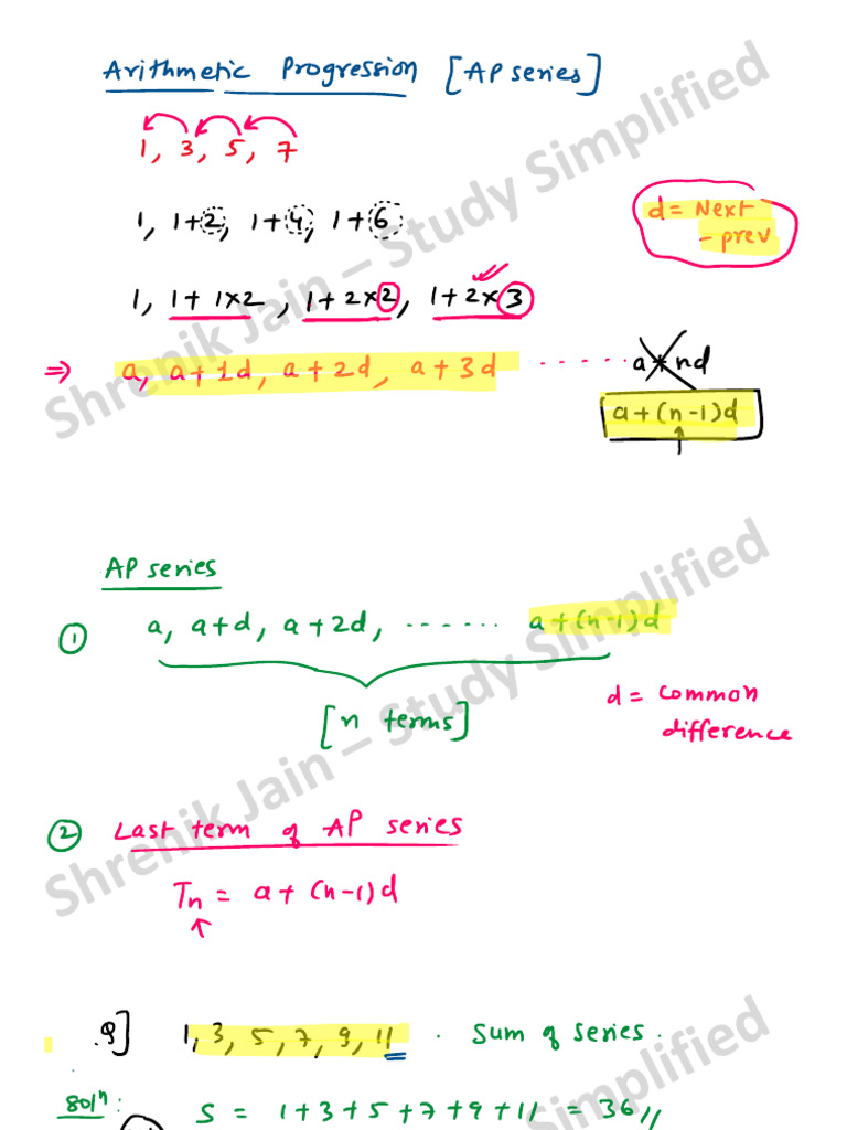 AP and Series Problem Solutions | PDF