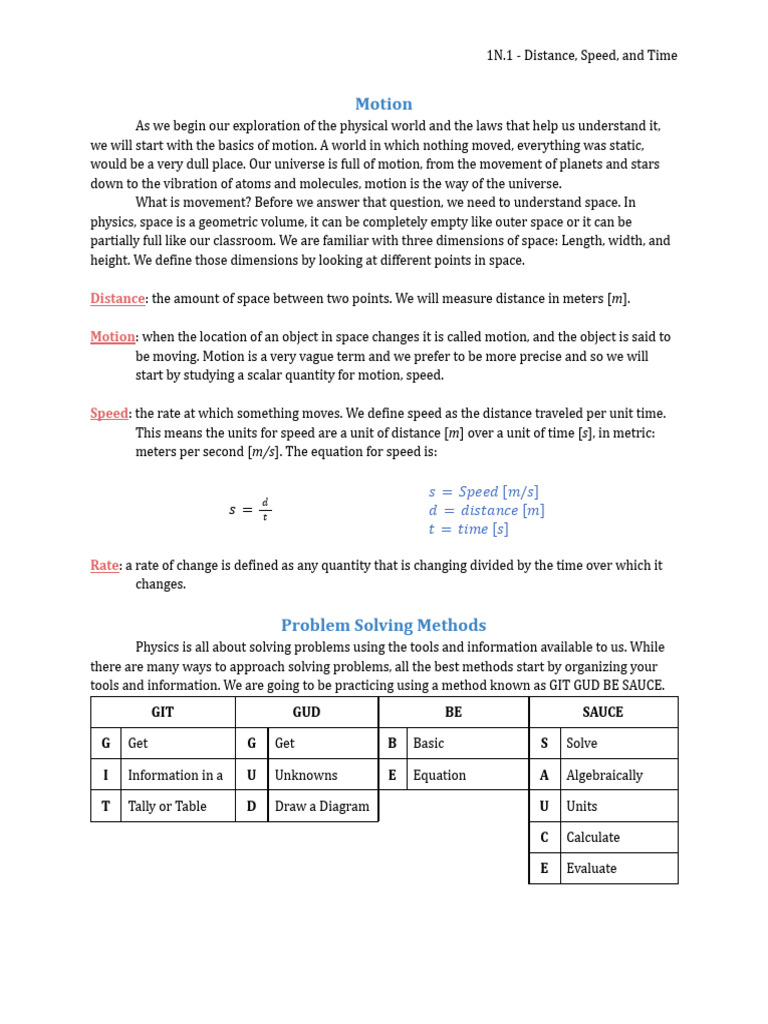 Understanding Distance, Speed, Time | PDF | Distance | Space