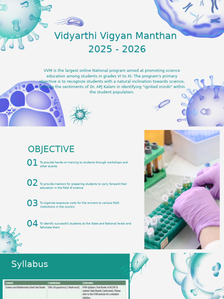 VVM 2025-2026 Science Education Program | PDF