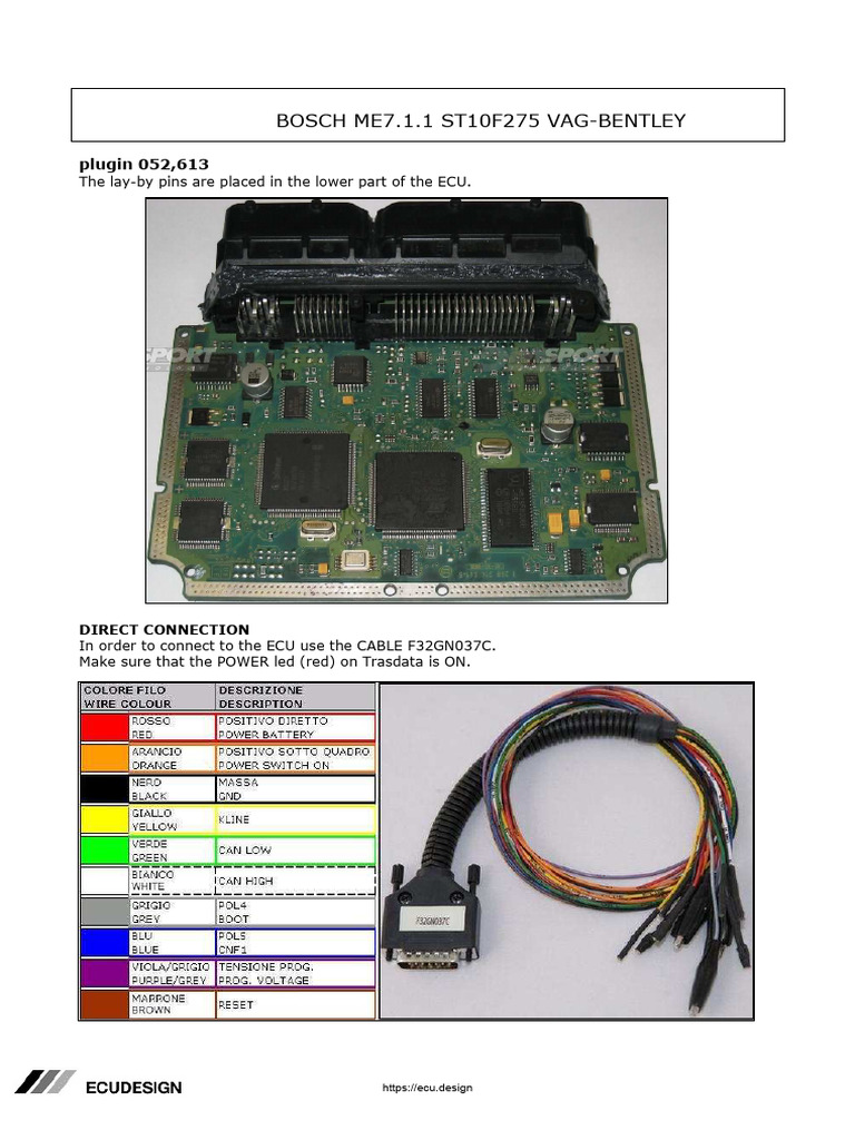 ME7.1.1 ECU Pinout Guide | PDF