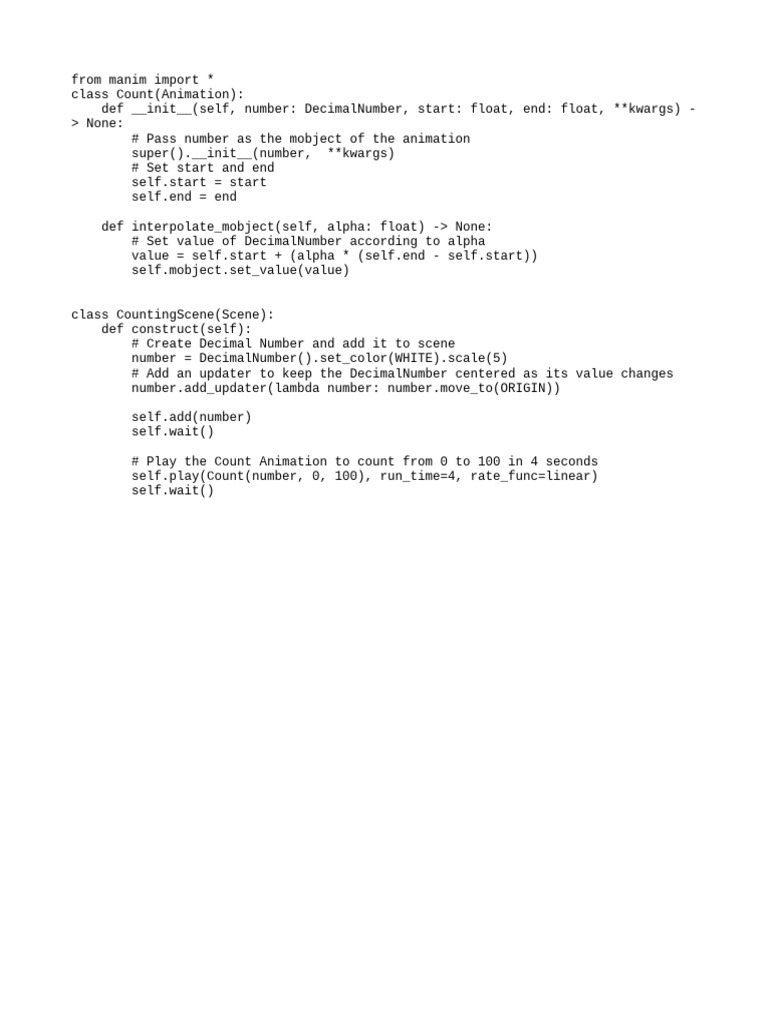 Manim 1 | PDF