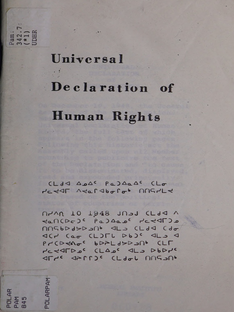 Universal Declaration of Human Rights 12101948 32pp DL 09072025 | PDF ...