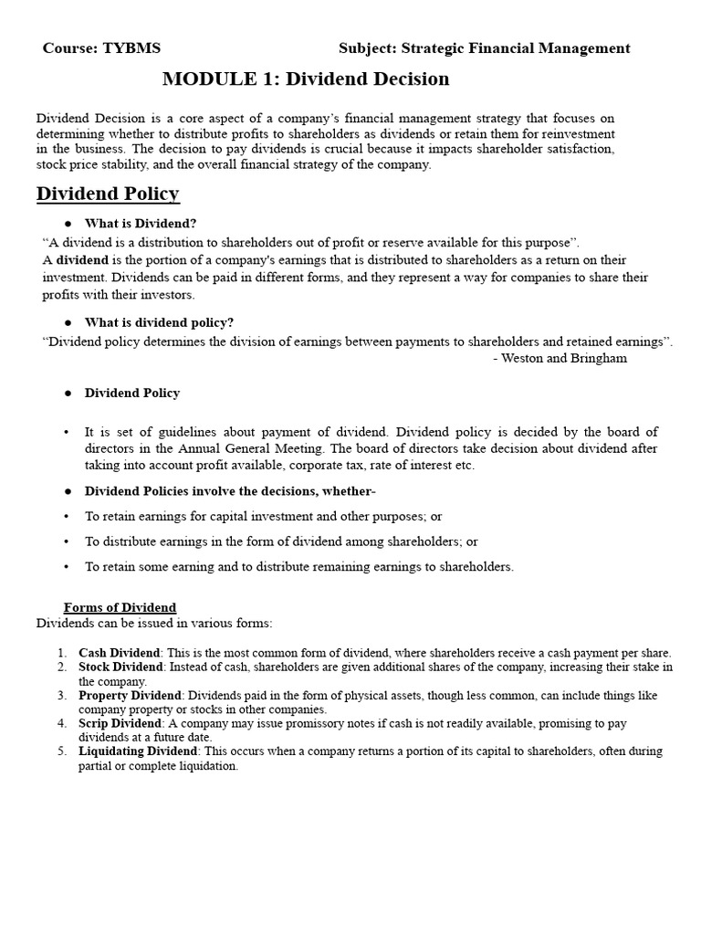 Dividend Policy Theories Explained | PDF | Dividend | Financial Accounting