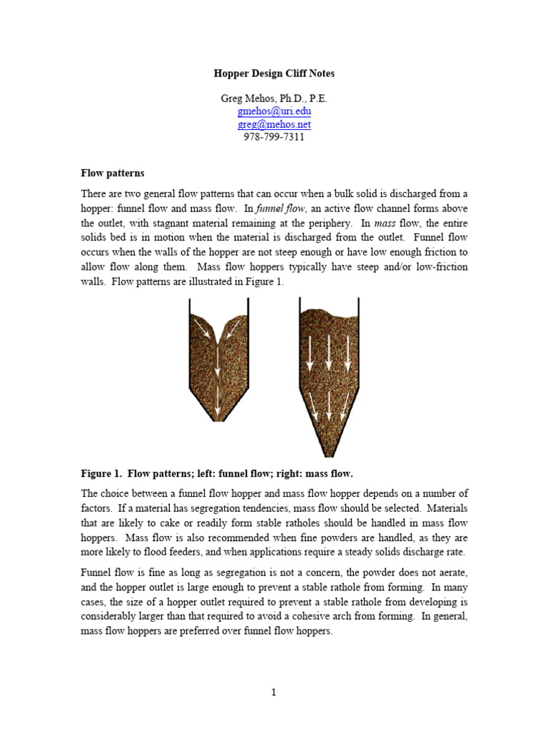 Hopper Valley Angle Design Guidelines | PDF | Stress (Mechanics ...