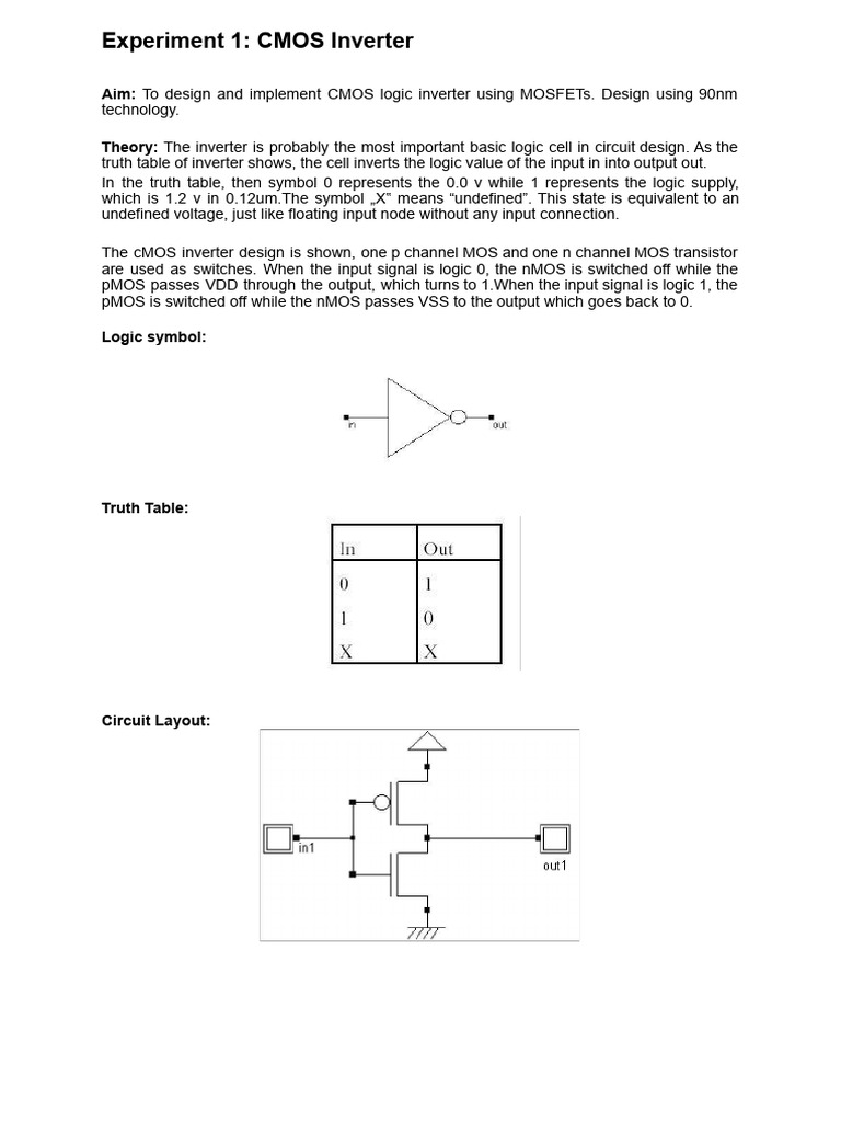 CMOS Logic Gates and Flip-Flops Design | PDF | Logic Gate | Cmos