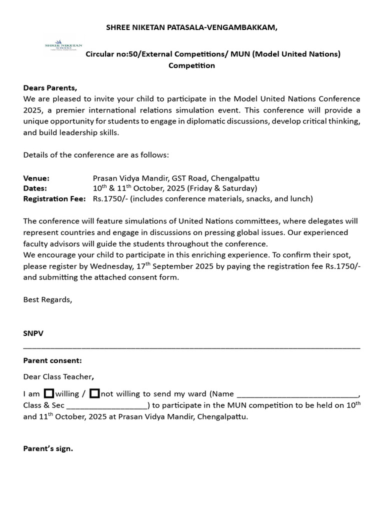 MUN Conference 2025 Invitation | PDF | United Nations | International ...