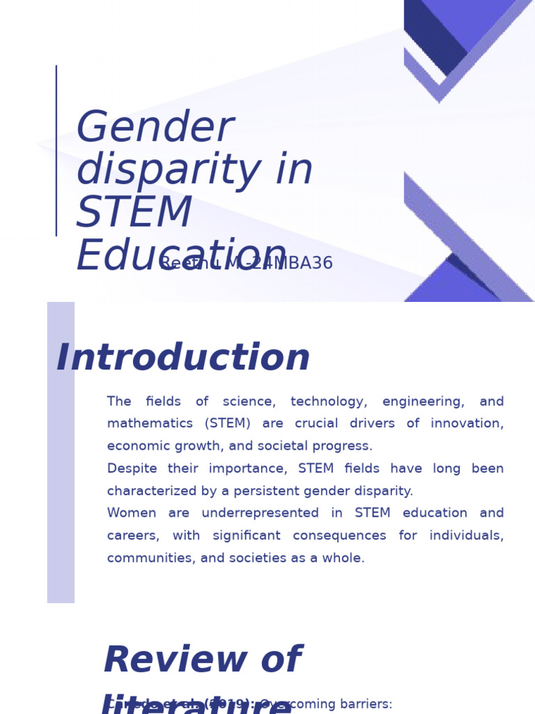 Gender Disparity in STEM Education | PDF | Science, Technology ...