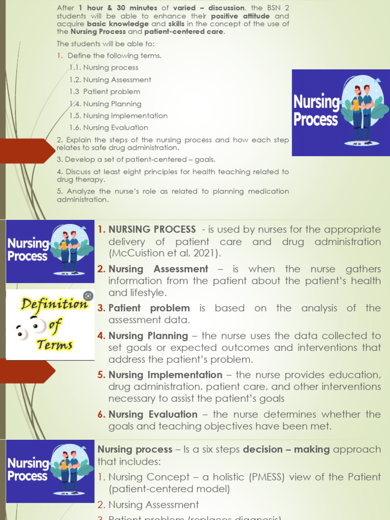 Nursing Process and Patient Care Essentials | PDF | Nursing | Health Care
