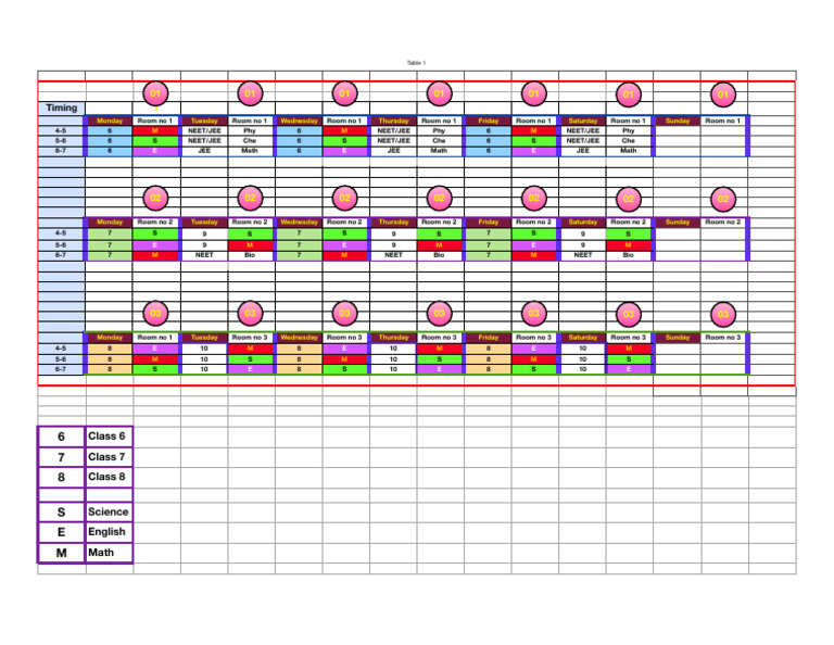Class Shedule 2 | PDF