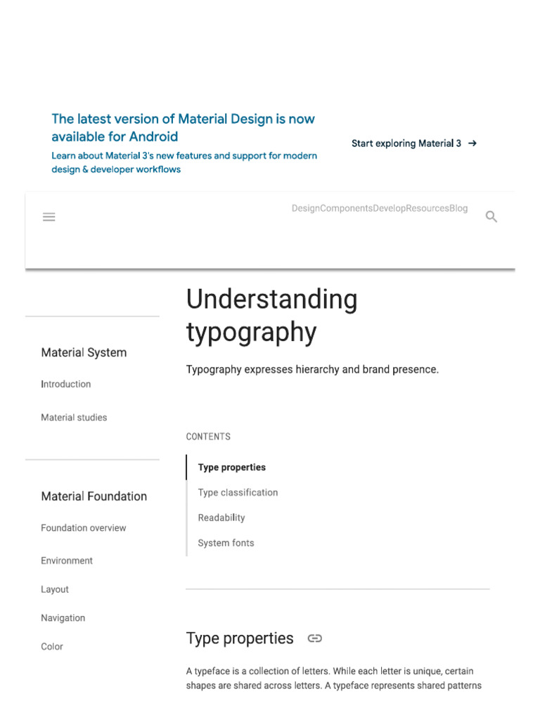 Understanding Typography - Material Design | PDF