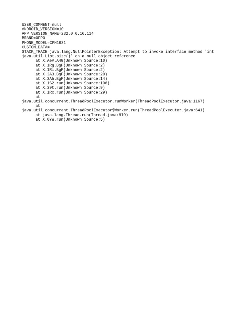 Com - Instagram.android Crash Report | PDF