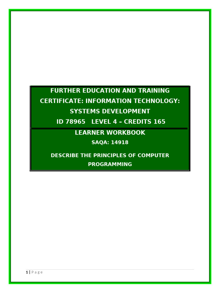 Evaluating Computer Programming Principles | PDF | Computer Programming ...