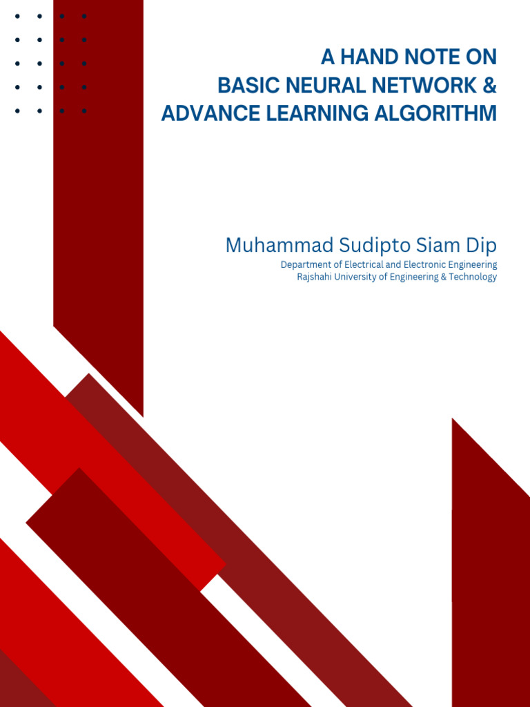 Basic Neural Networks & Learning Algorithms | PDF