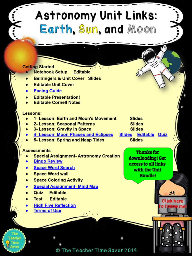 Space Science Notebook Bundle | PDF