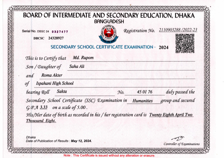 Rupom Certifated | PDF