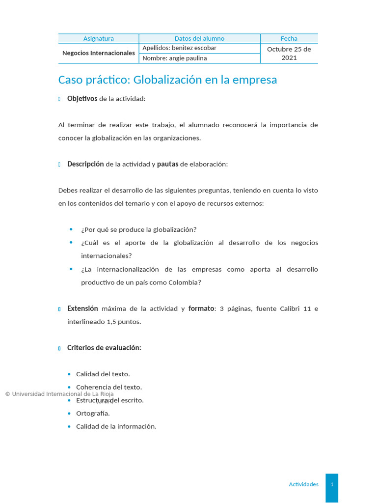 Impacto de la Globalización en Negocios | PDF | Globalización ...
