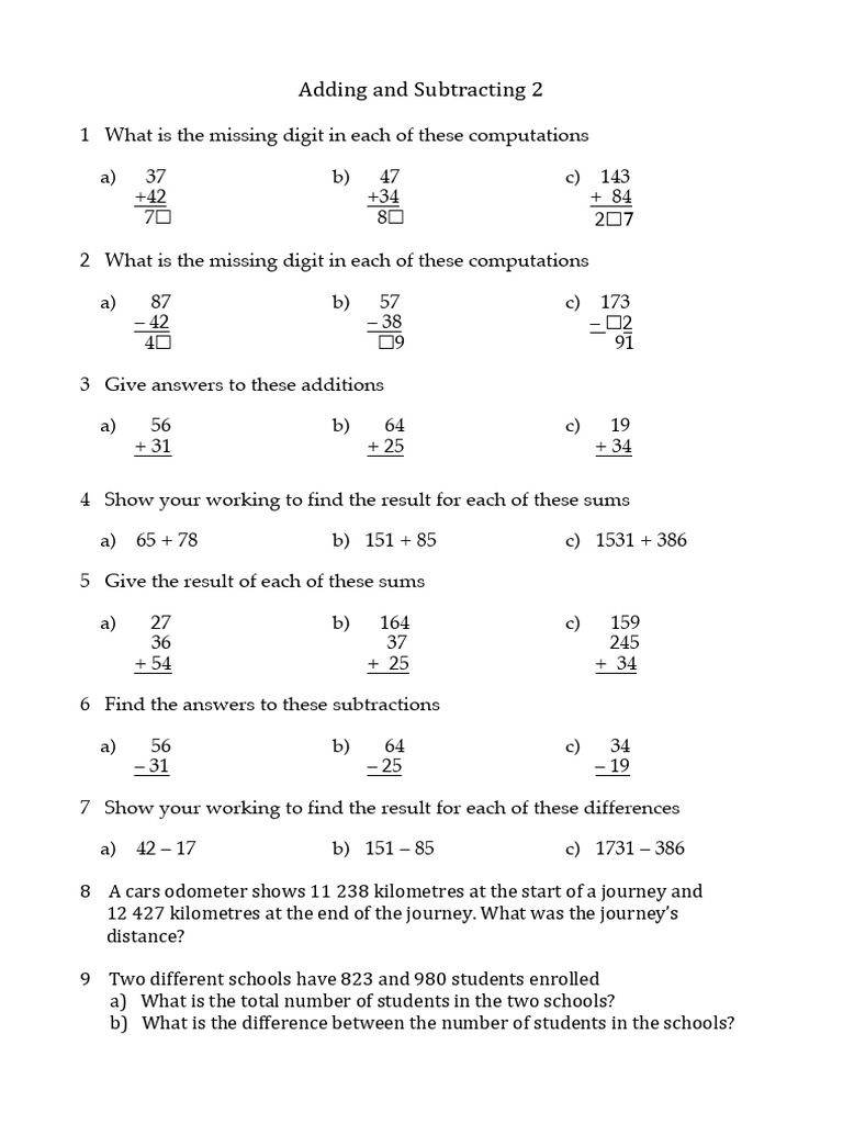 Missing Digits in Math Problems | PDF