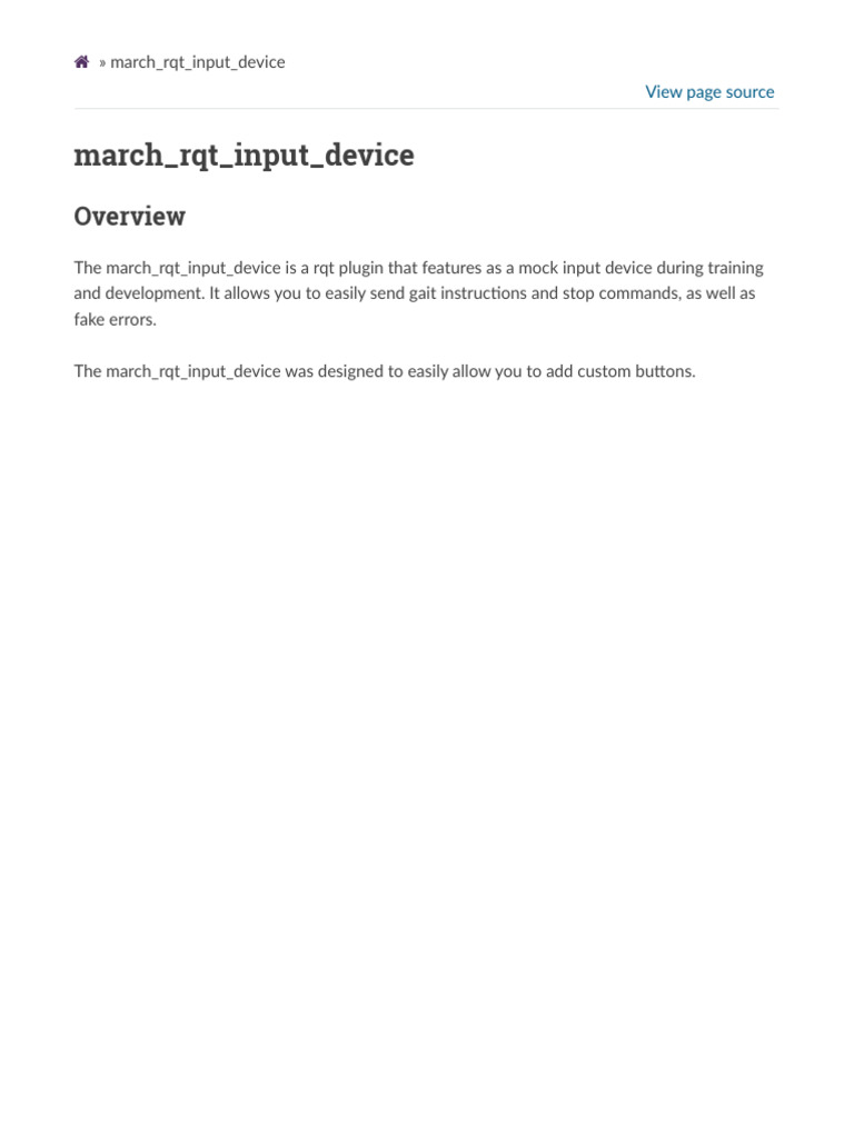 March - RQT - Input - Device - Project MARCH VIII Documentation | PDF ...