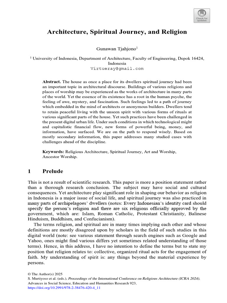 Spirituality in Religious Architecture | PDF | Creative Commons | Temple