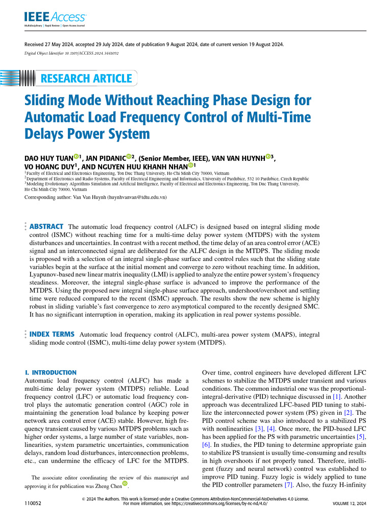 ALFC Design for Multi-Time Delay Systems | PDF | Applied Mathematics