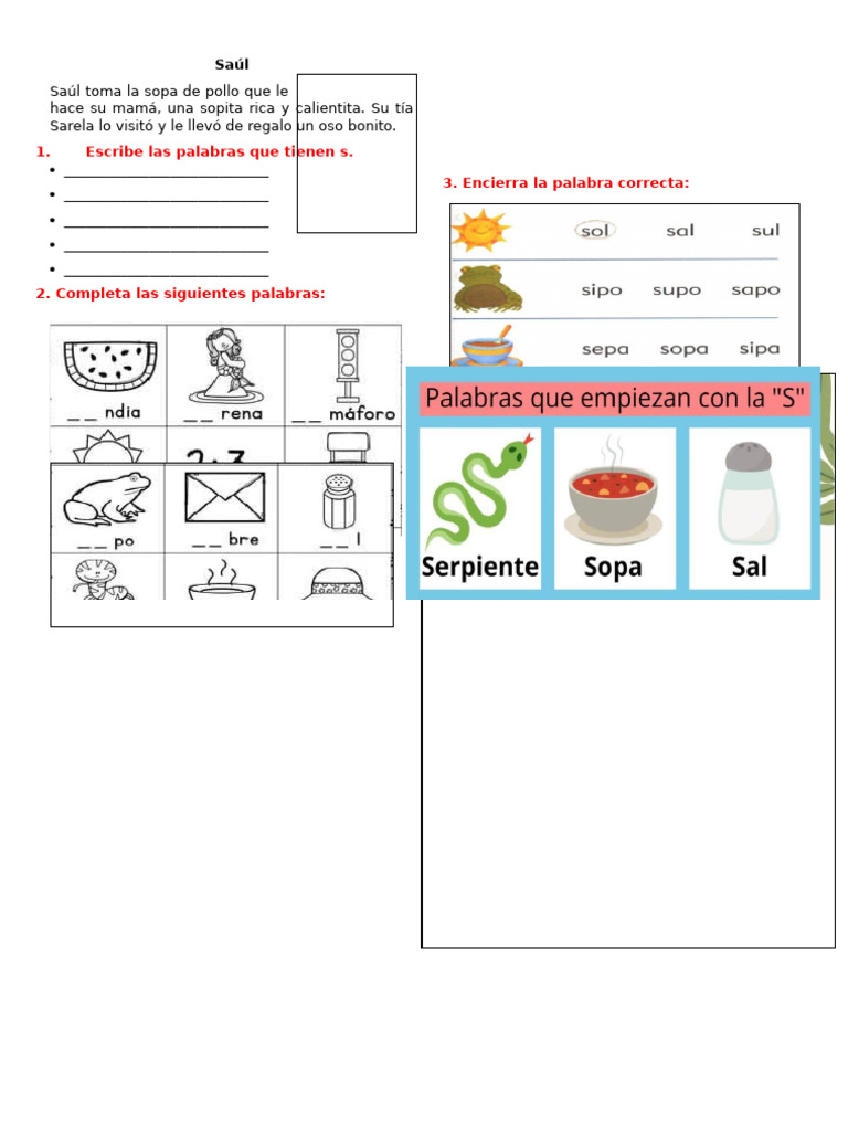 Ficha de La S | PDF