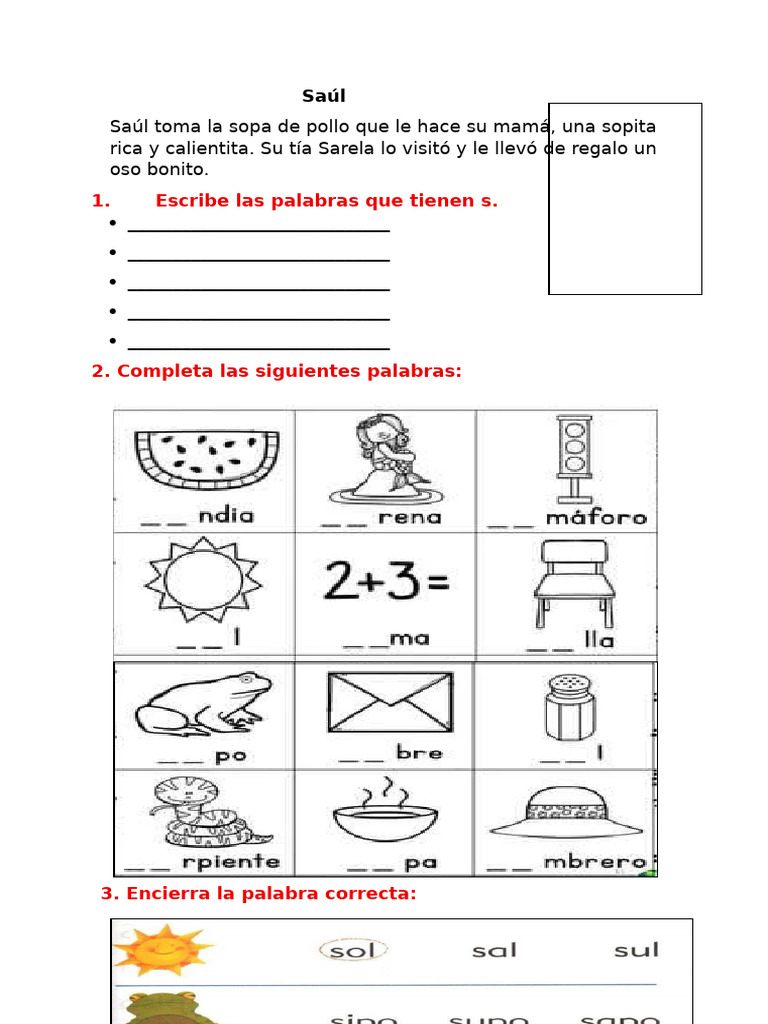 Ficha de La S.. | PDF