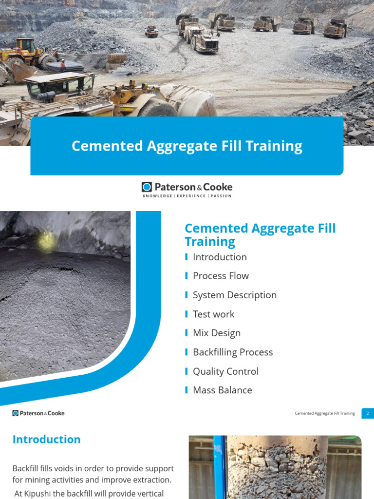 Cemented Aggregate Fill Training Guide | PDF | Particle Size Distribution