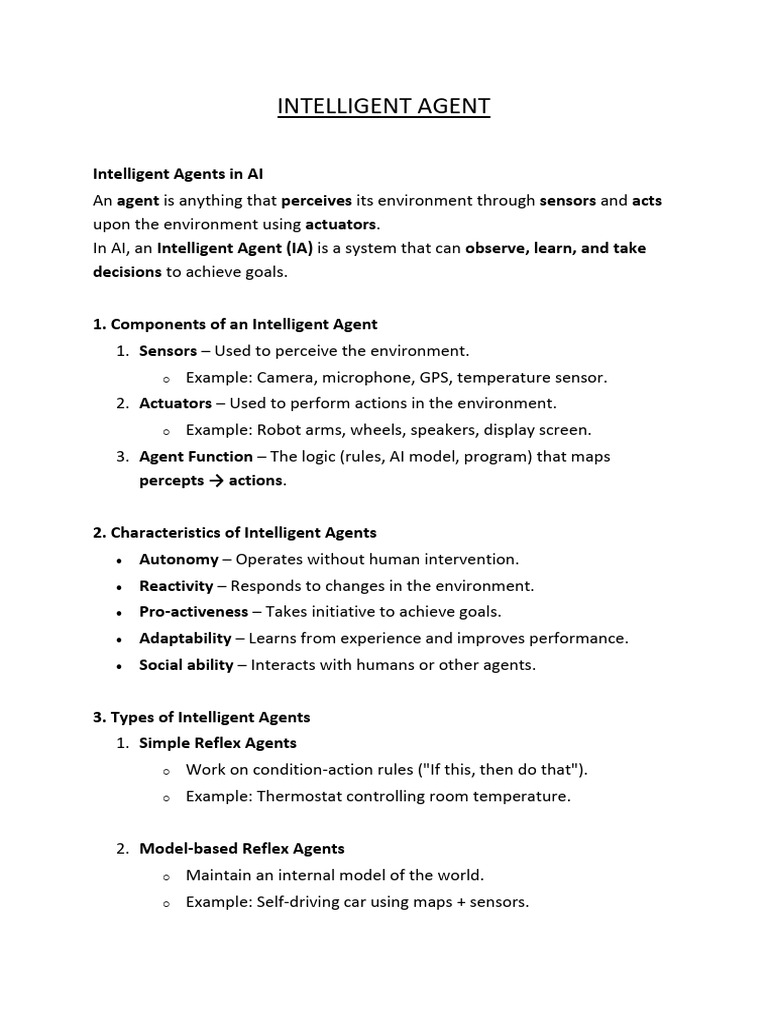 Intelligent Agent | PDF