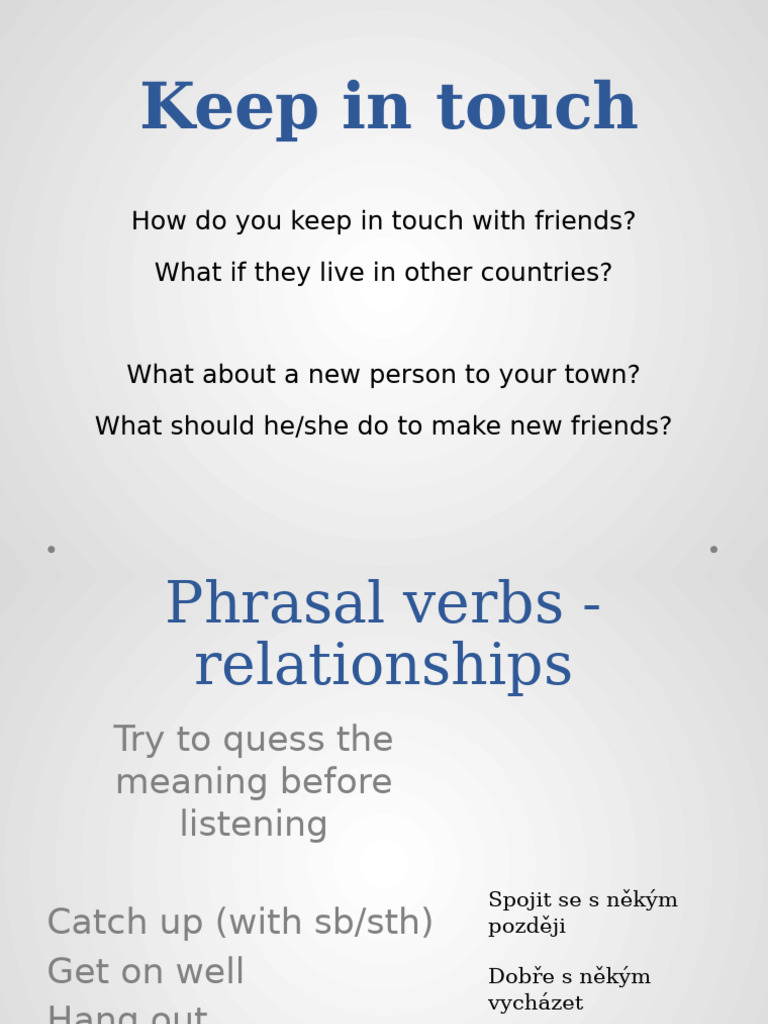 Keep in Touch | PDF