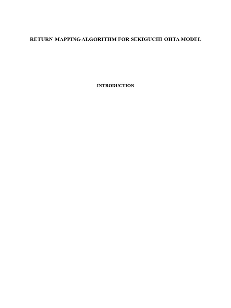 Return-Mapping Algorithm for Soil Models | PDF | Mathematics ...
