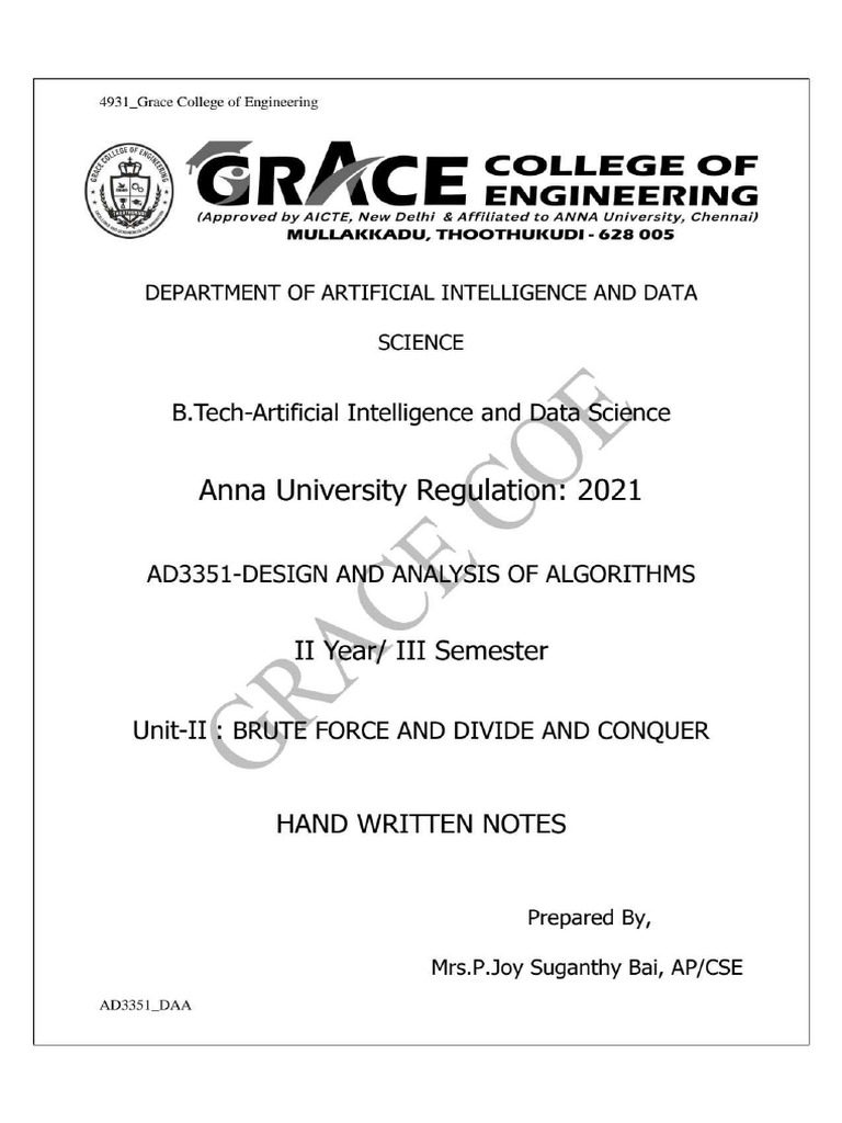 III Ai-Ds Ad3351 Daa Unit2 | PDF