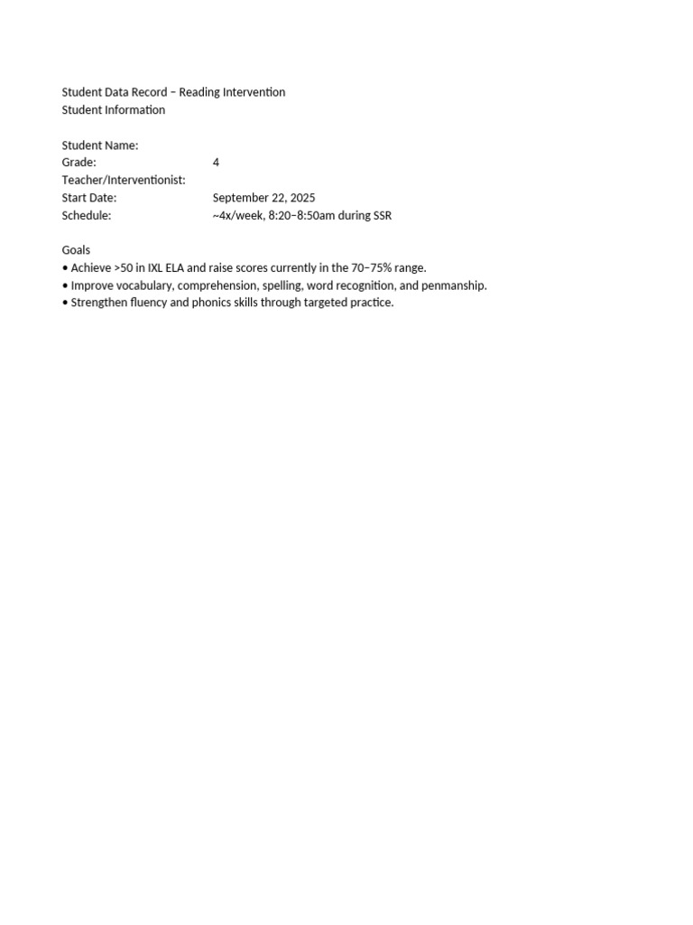 Student Data Record COMBINED | PDF
