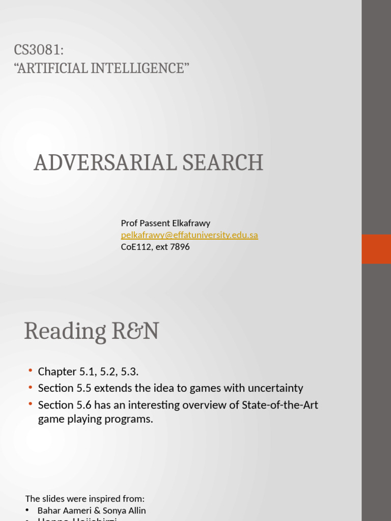 Adversarial Search in AI Games | PDF | Applied Mathematics | Algorithms